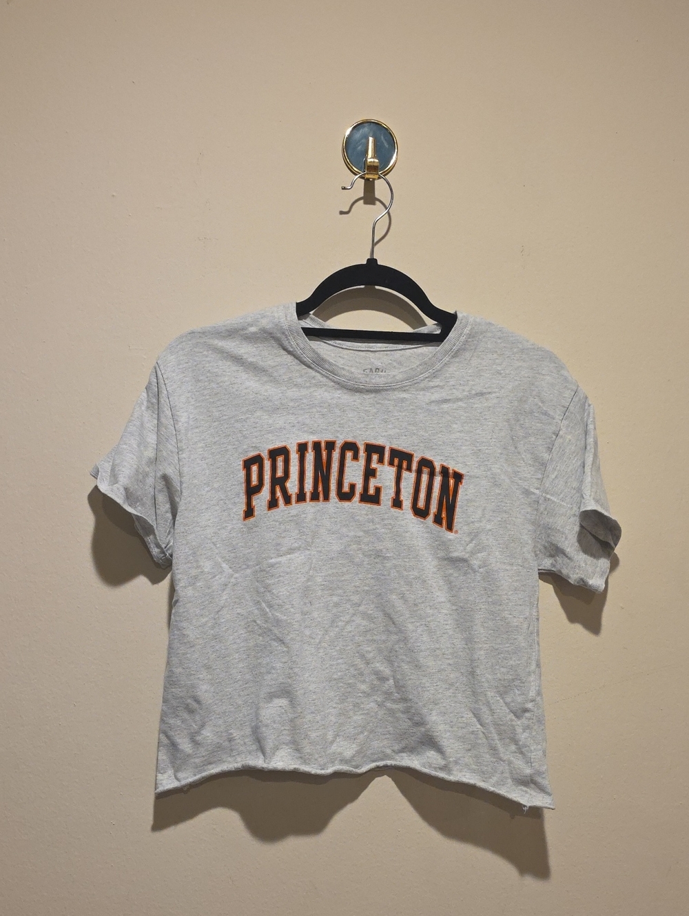 Princeton Gray Short-Sleeve Cropped League Shirt
